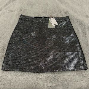 H&M Womens A-Line Skirt Size 10 H&M Brand Metallic Silver NWT